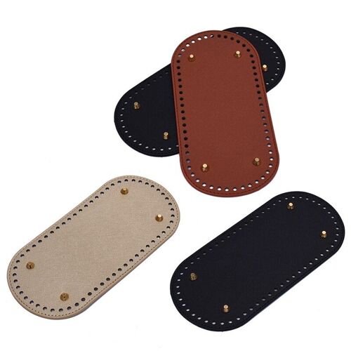 Fond De Sac À Main Ovale Pour Crochet, 9.8x4.7, Fond De Sac En Cuir, Coussin Façonnant Pour Sacs, Base De Coussin Avec Trous