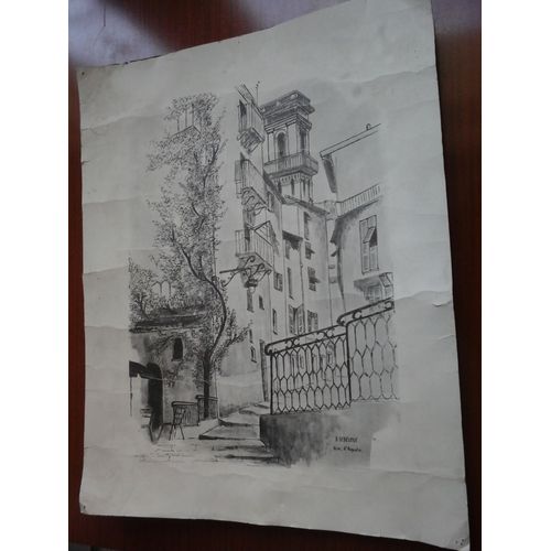 Nice , Saint Augustin , B Debruyne , Litographie 50 X 40 Cms