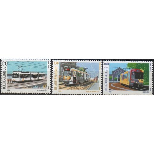 Belgique Timbres Les Tramways 2008