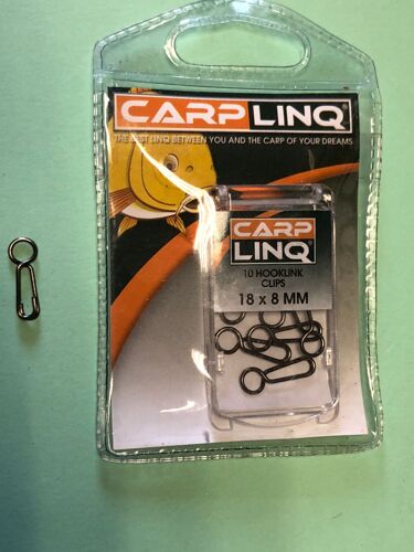 50 Hooklink Clips 18 X 8 Carplinq Agrafe Avec Clip Peche Carpe