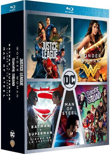 Dc Universe - L'intégrale Des 5 Films : Justice League + Wonder Woman + Suicide Squad + Batman V Superman : L'aube De La Justice + Man Of Steel - Pack - Blu-Ray