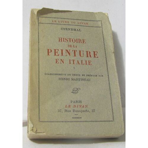 Histoire De La Peinture En Italie Tome I