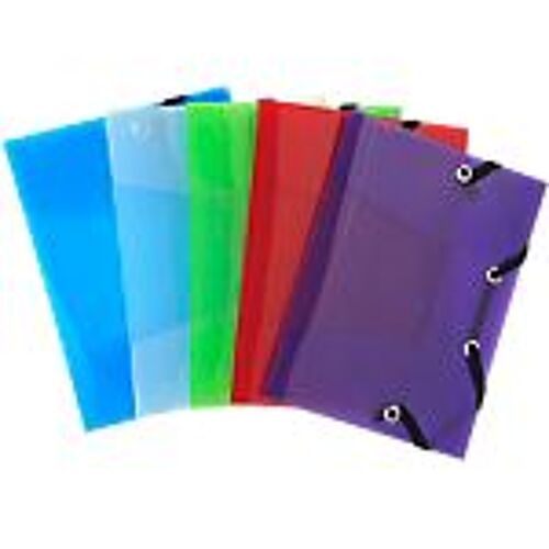 Chemise À Élastiques 3 Rabats - Exacompta - Polypro Crystal - 12 X 15 Cm