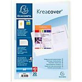 Protège-Documents Soudé Exacompta Krea Cover Polypro 20 Pochettes A4 Blanc