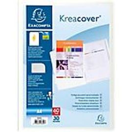 Protège-Documents Soudé Exacompta Krea Cover Polypro 30 Pochettes A4 Blanc