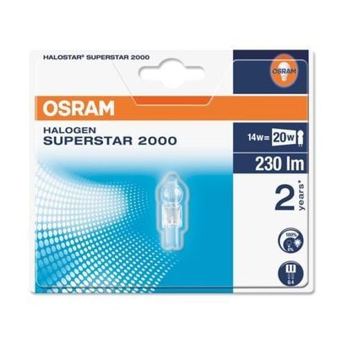 Osram - Ampoule Halogène Capsule G4 12v 14w=20  - Multicolore