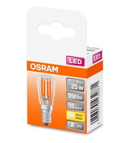 Osram - Ampoule Led Mini Tube T26 Verre Clair E14 2,8w=25w Chaud  - Multicolore