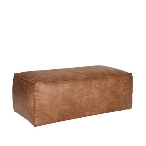Be Pure Home - Bronco - Pouf Rectangulaire Vintage  - Marron