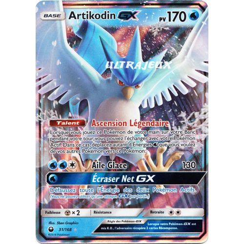 Pokémon - 31/168 - Artikodin Gx - Sl7 - Soleil Et Lune - Tempête Céleste - Ultra Rare