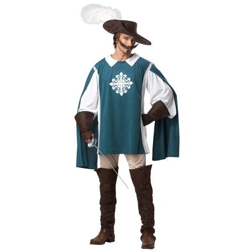 Déguisement Mousquetaire Bleu Et Blanc Homme - Taille: M