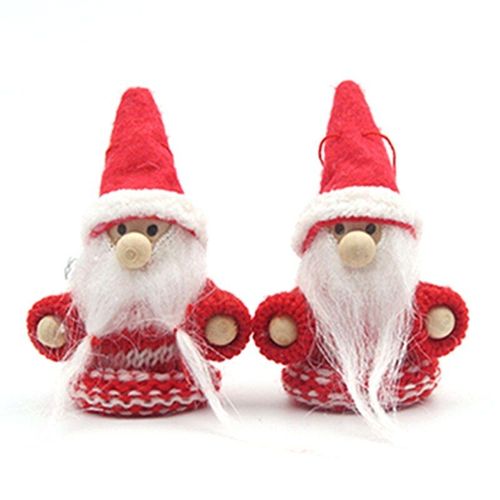 Poupées De Noël Décoratives, 2 Pièces, Jouet Mignon Avec Tenue De Vacances Et Chapeau