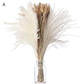 Bouquet De Roseaux Naturels Séchés Multicolores, 1 Ensemble, Plantes En Queue De Lapin, Botte De Pampas Mixte, Vraie Fleur, Décoration De La Maison