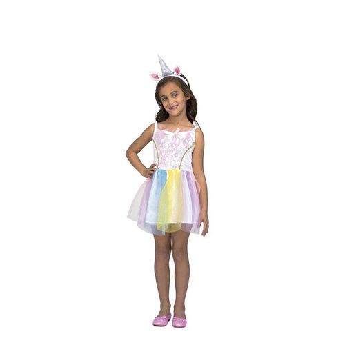 Déguisement D'unicorne Blanc Pour Fille (Taille 3-6a)