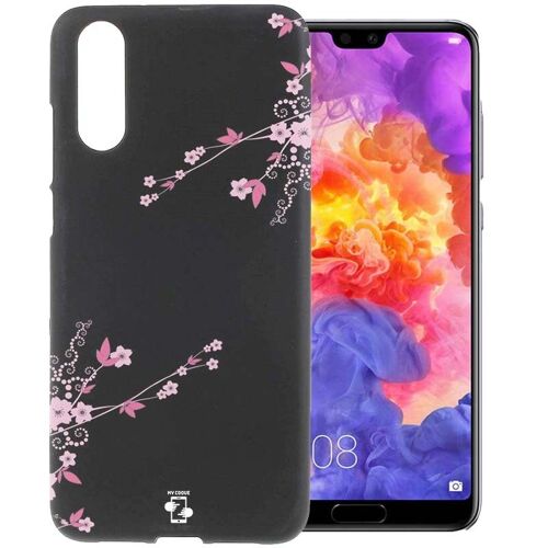 Coque Huawei P20 Pro Fleurs Roses Et Noires