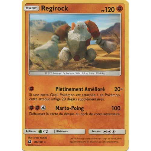 Carte Francaise Regirock 80/168 Tempête Celeste Pokemon