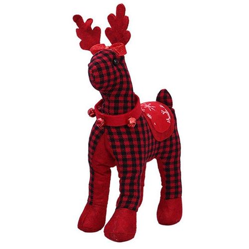 Décorations De Noël Sika Cerf Treillis Chiffon Poupée Maison Table Décoration Arbre De Noël Elk Enfants Cadeau Du Nouvel An-Fs-Phfu