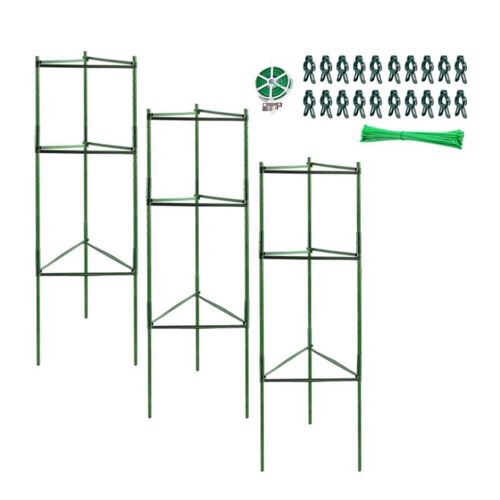 Lot De 3 Treillis De Tomates, Support Pour Plantes En Treillis, Cage À Tomates Robuste, Piquet De Support Pour Plantes, Support Pour Fleurs De Jardin