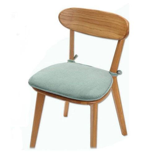 Coussin De Chaise Avec Attaches, Antidérapant, De Cuisine, De Salle À Manger, Avec Housse Lavable, Tapis Souple Durable (Vert Clair)