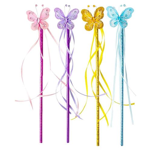 Baguette Magique Pour Filles, Baguettes Féeriques, Tenue De Fête, Costume Pour Enfants, Robes De Marraine Papillon, Rose, Accessoire Magique