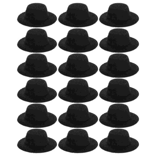 Chapeaux Mini Chapeau Dollformal Miniature Diyblack Artisanat Petite Artisanat Casquettes De Fête Décoration Petit Magicien Poupées Accessoires Ornements