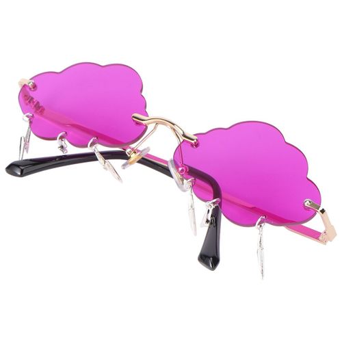 Lunettes De Soleil À Pampilles Sans Bords Pour Enfants, Lunettes De Fête En Nuage Disco Années 90, Nouveauté En Forme De Nuage, Lunettes De Soleil À La Mode