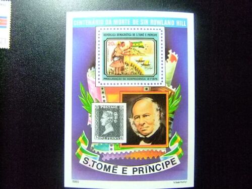 52 S.Tomé E Principe 1980 / Rowland Hill (Créateur Du Premier Timbre Postal) / Yvert Bloc 16 Mnh