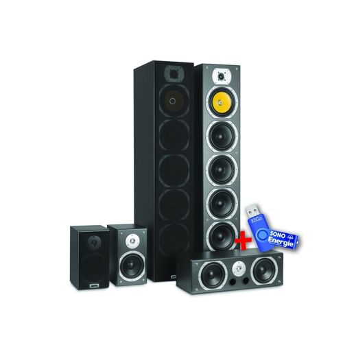 5 enceintes home ciné Hifi 1240W BENG V9B-CS-BKé +Clé USB 32G