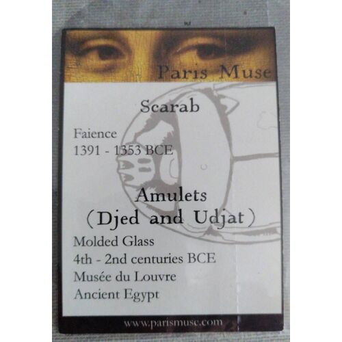 Carte Unique Du Jeu Paris Muse Scarab Scarabée Amulets Amulette