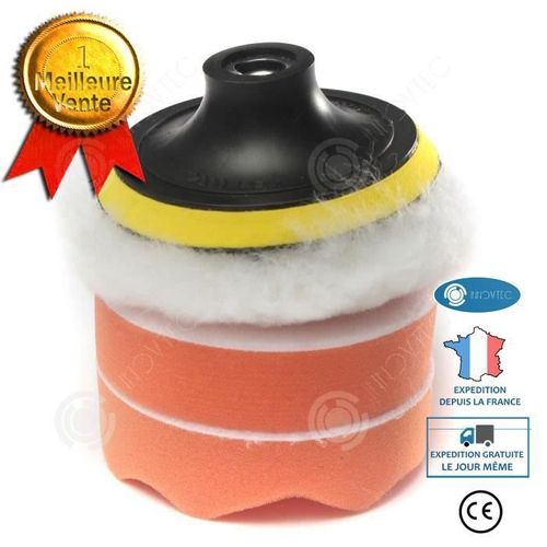 INN® TD® Kit de Tampon de polissage 10,2 cm avec Adaptateur pour Perceuse Outils accessoires pour voitures Eponge- Brillance -Propr