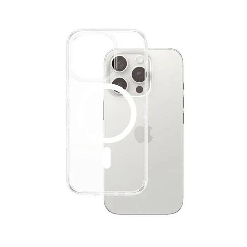 Panzerglass Hardcase Transparent W. White Magsafe Iphone 16 Pro Coque Pour Téléphone Portables Housse