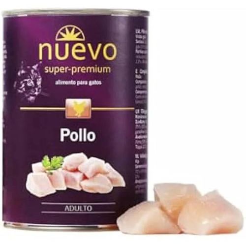 Pâtée Pour Chat Adulte - Nuevo - Canette Poulet - 71% Viande - 28% Bouillon - 1% Minéraux