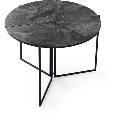 Table À Manger - Yaprak - Anthracite - Ronde - 4 Personnes - 100 X 100 X 72 Cm