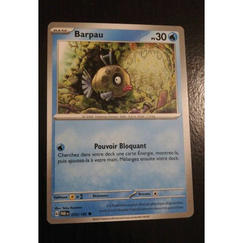 Carte Pokemon Barpau 035/182