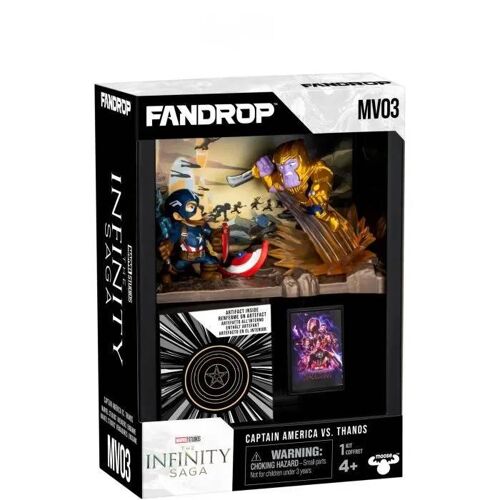 Figurine - FANDROP x STAR WARS - Captain America vs Thanos - Vitrine avec scène culte + mini affiche - 18 cm