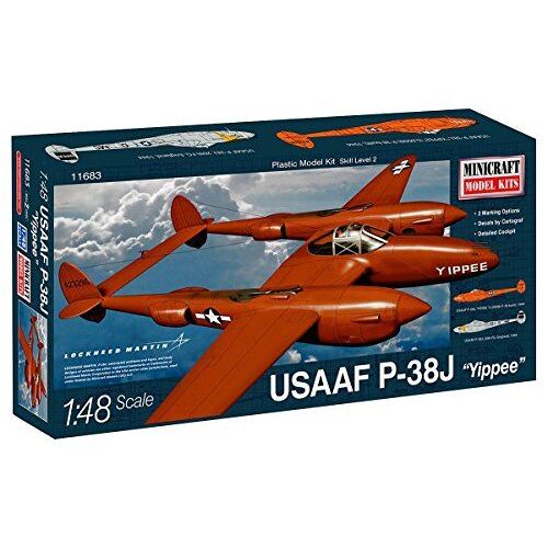 Minicraft Plastic Airplane Model Kit Lockheed Martin Usaaf P-38j Yippee