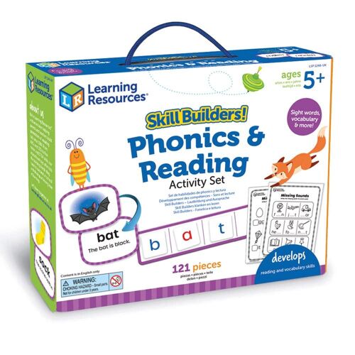 Learning Resources- Kit Skill Builders Activités D Enrichissement Du Vocabulaire Lettres Sons Mots Reconnaître Visuellement Lecture Pour Les Enfants De 5 Ans 121 Pi Ces Lsp1246-Uk