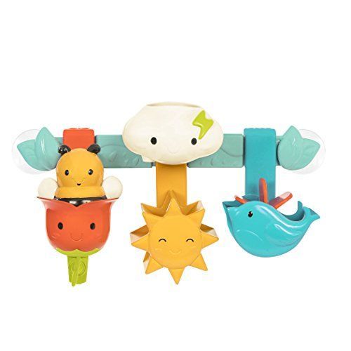 Battat Rain & Shine Bath Bar Â¿¿ 6 Removable Pieces And 2 Suction Cups Toys For Toddler Â¿¿ Spin N Squirt