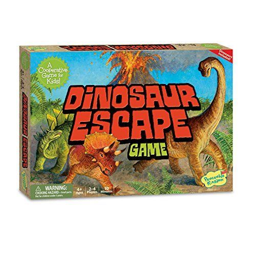 Peaceable Kingdom Dinosaur Escape Award Winning Cooperative Game Of Logic And Luck For Kids
