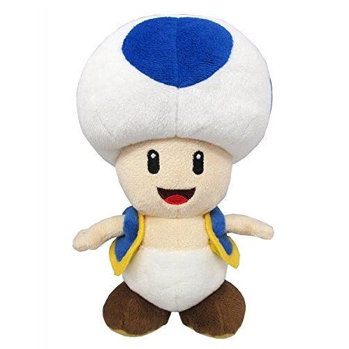 Little Buddy Super Mario All Star Collection 1588 Blue Toad Stuffed Plush, 7