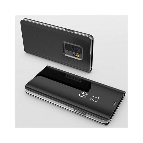 Coque Rabat Miroir Noir Pour Samsung Galaxy S10 - Coque Housse Etui Case Protection Clear View Phonillico®