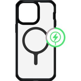 Coque Renforcée Iphone 14 Pro Max Compatible Magsafe Hybrid Solid R 100% Plastique Recyclé Transparente Noire Itskins