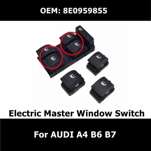 8e0959855 1pcs Accessoires De Voiture Électrique Fenêtre Miroir Interrupteur Bouton Pour Audi A4 B6 B7 R8 Tt Seat Exeo " Nipseyteko "