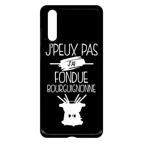 Coque huawei p20 - j peux pas j ai fondue bourguignonne 2 - noir