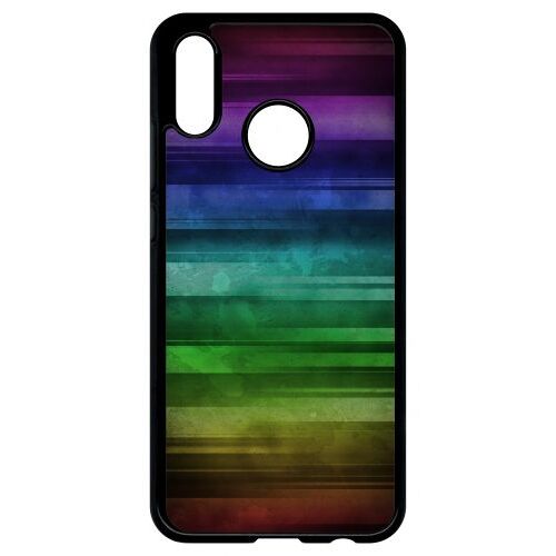 Coque huawei p20 lite - drapeau gay pride rainbow grunge - noir