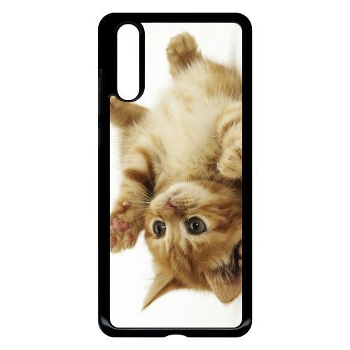 Coque huawei p20 - petit chaton mignon - noir