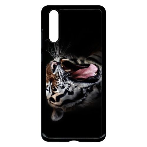 Coque huawei p20 - tete de tigre sauvage - noir
