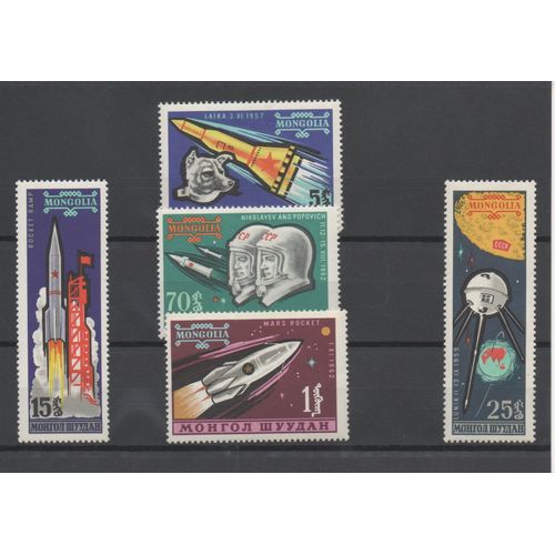 Mongolie Timbres Espace 1963