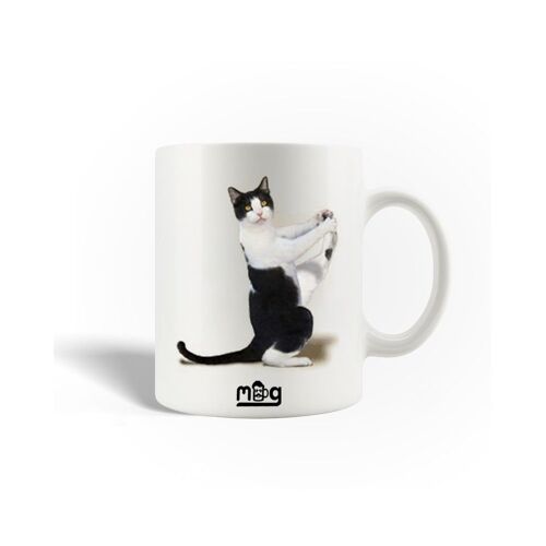 Mug En Céramique Chaton Bengal Mignon Yoga Avec Son Chat