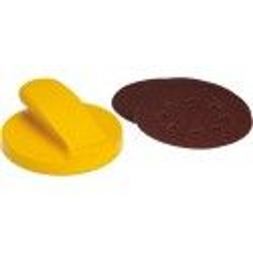 Cale de ponçage ronde + 5 disques abrasifs auto agrippant grains assorties SCID