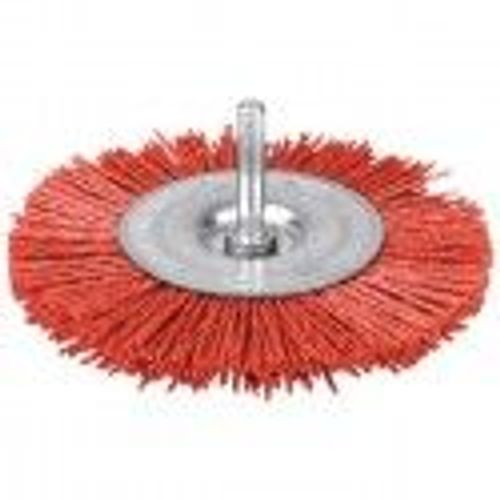 Brosse circulaire abrasive nylon rouge ° 75 mm pour perceuse SCID polissage bois métaux pierre